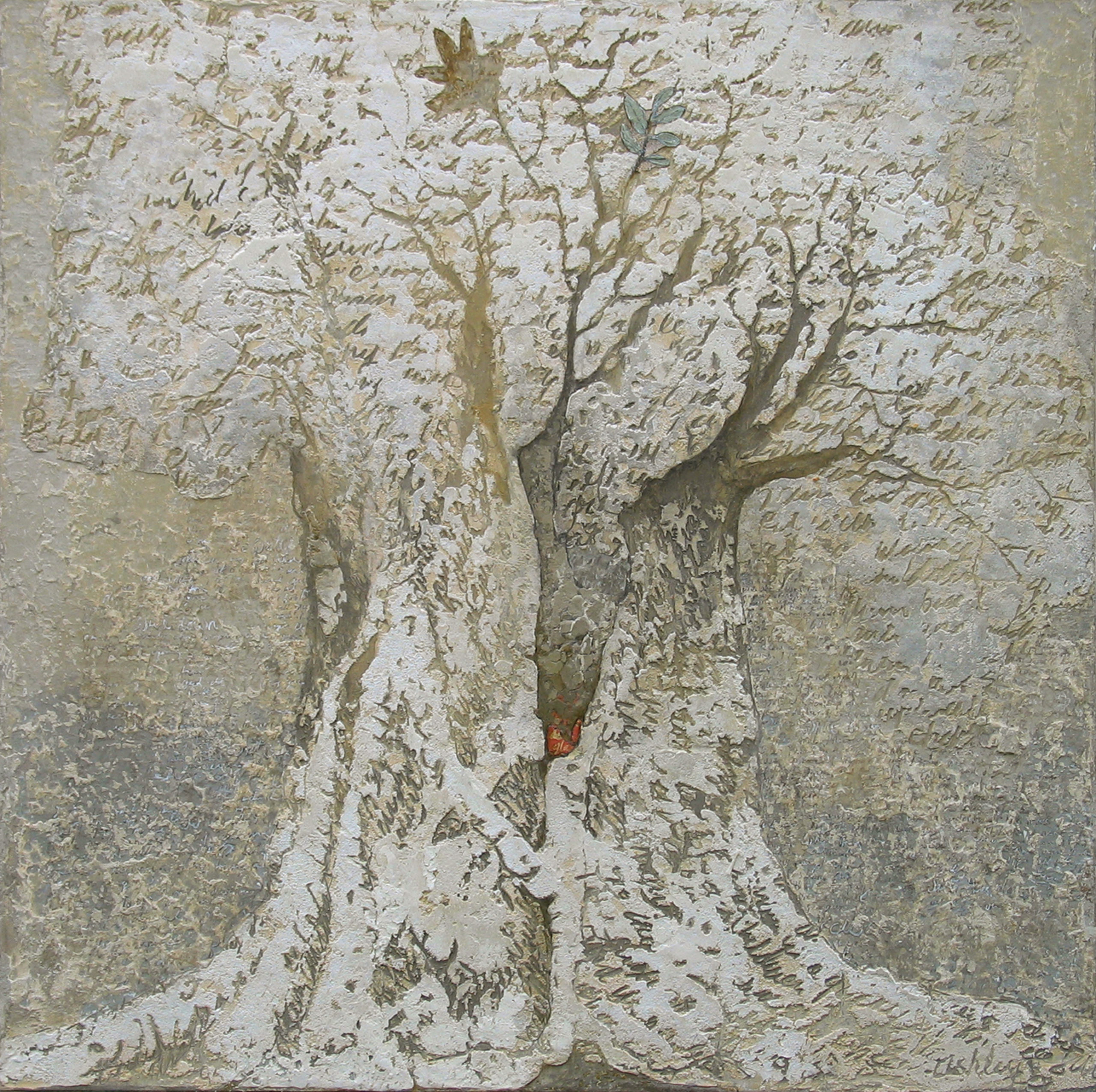 Ashley Ashford-Brown, Identity tree (Hommage à Mahmoud Darwich), série l’Alphabet des Arbres, 2011, 120x120cm