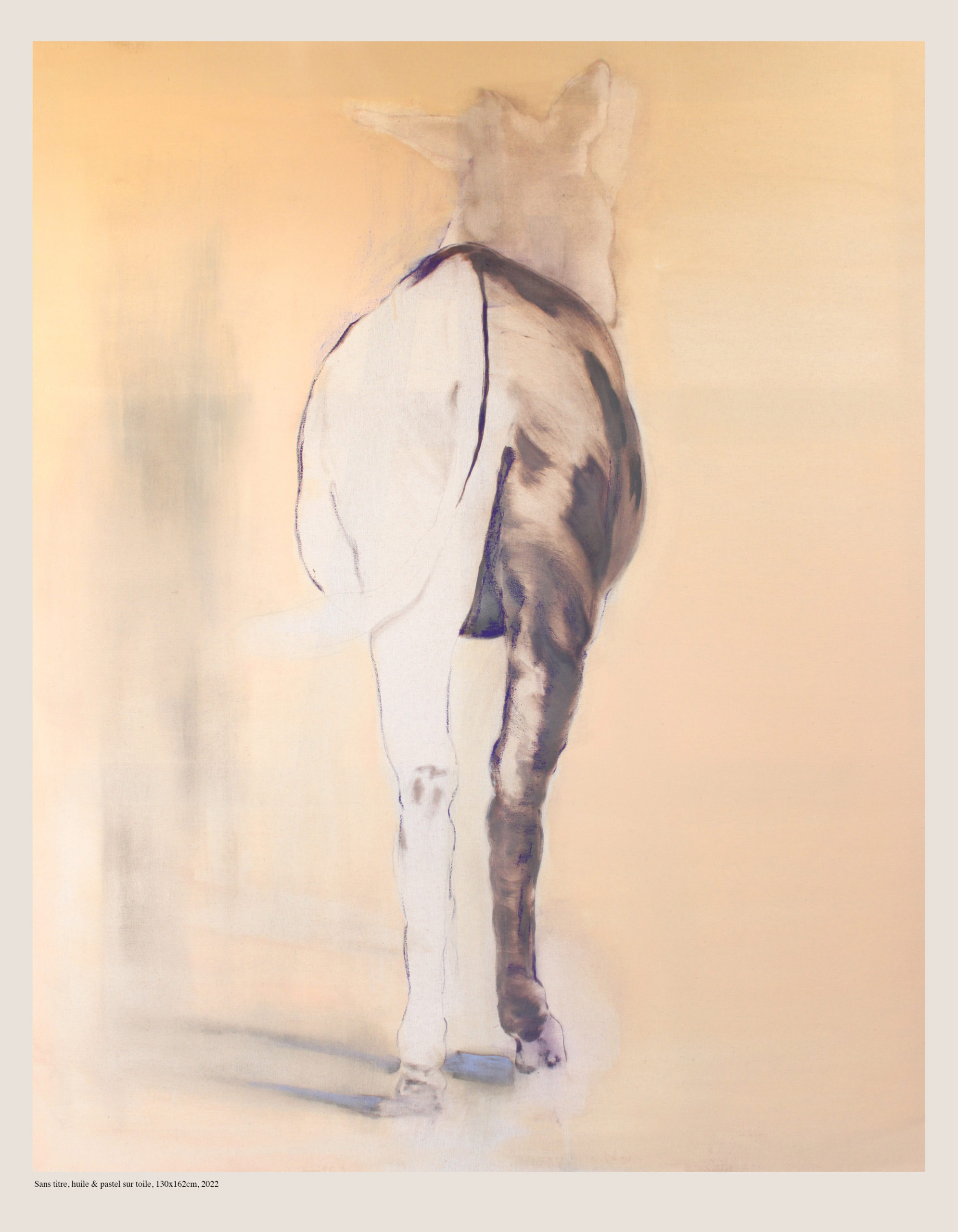 Sans titre, huile & pastel sur toile, 130x162cm, 2022 © DJABRIL BOUKAHENAïSSI